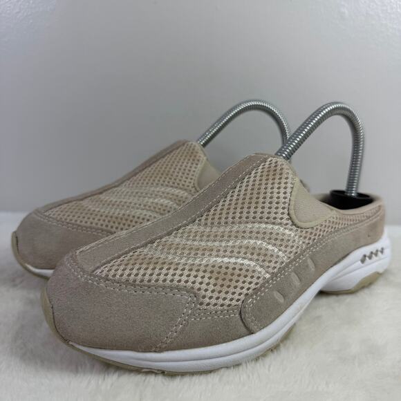 Easy Spirit ES Travel Time Women's Slip-On – Size 7W, Lt Natural Suede & Mesh - Picture 2 of 10